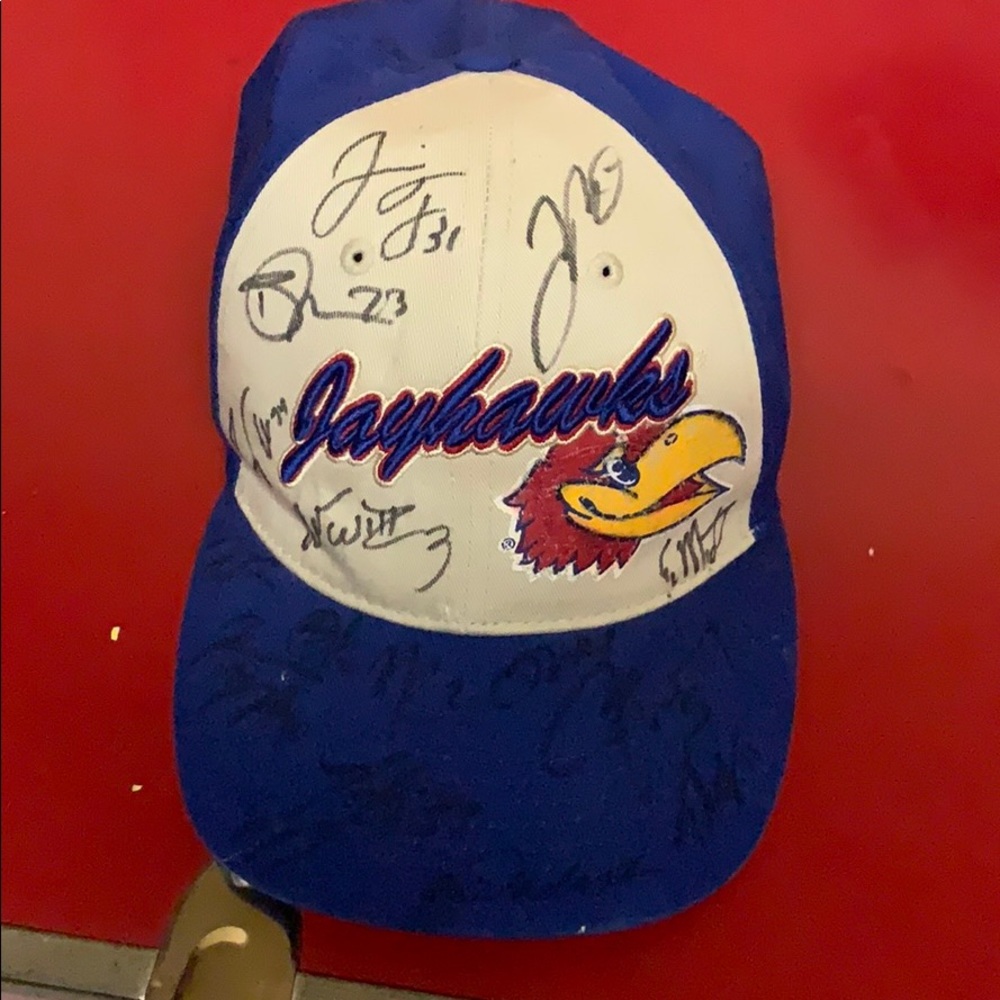 Kansas Jayhawks signed hat
